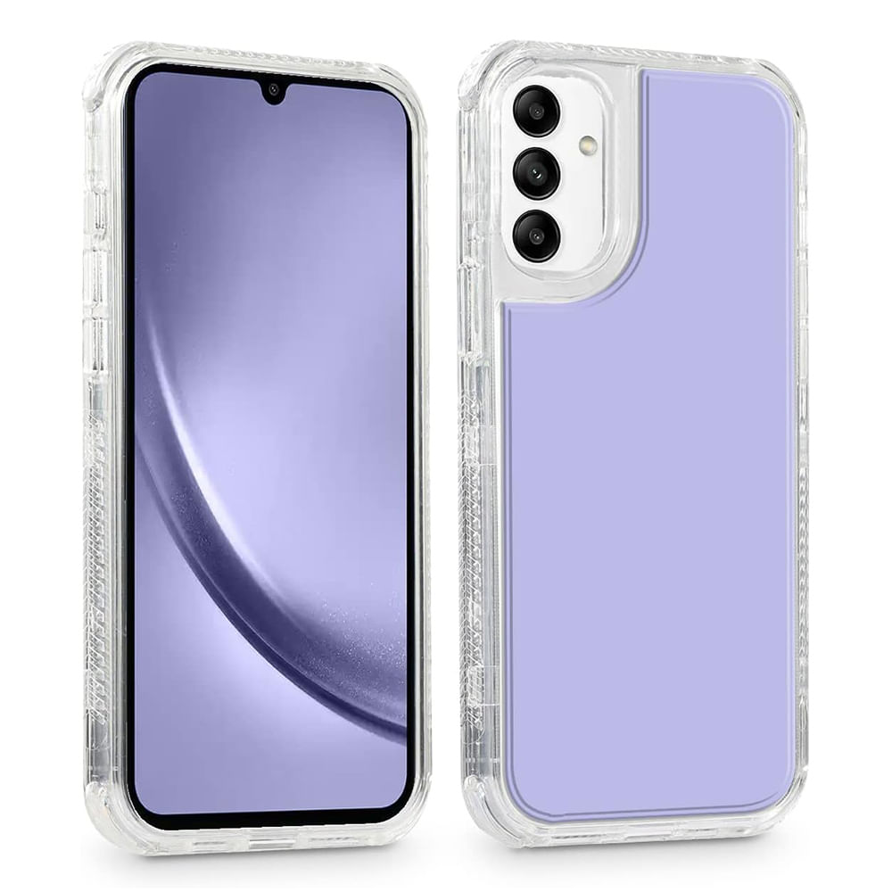 Case para Samsung Galaxy S24 protección 360, 3 capas de protección, morado