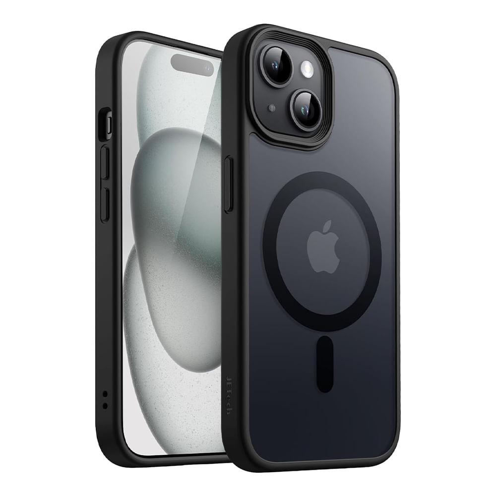 Case para iPhone 15 Plus con MagSafe para carga inalámbrica, negro