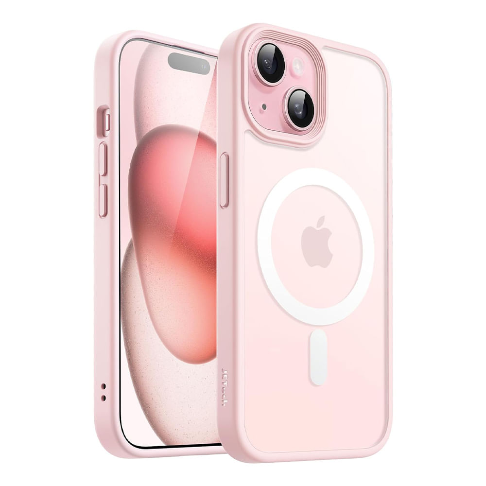 Case para iPhone 15 Plus con MagSafe para carga inalámbrica, rosado