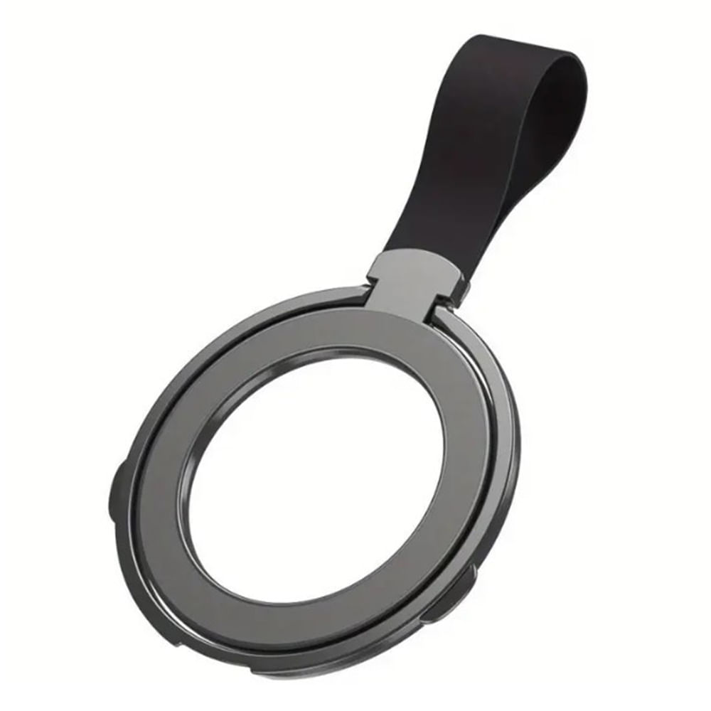 Anillo magnético con soporte para celular, tecnología Magsafe, negro