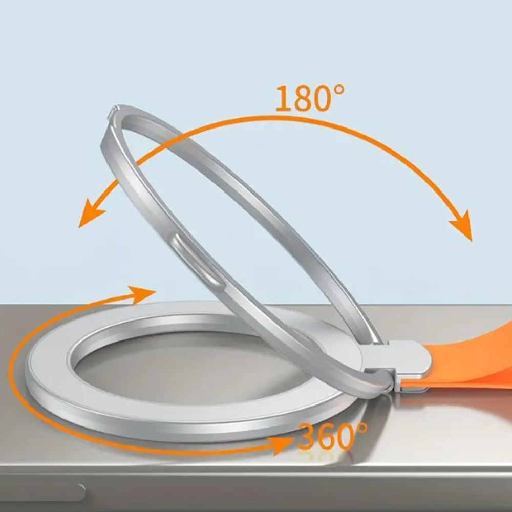 Imagen 2 del producto Anillo magnético con soporte para celular, tecnología Magsafe, negro