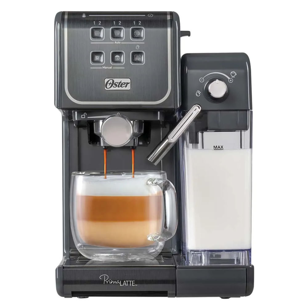 Imagen 2 del producto Cafetera Oster PrimaLatte Touch BVSTEM6801M 1170W, capacidad 1400 ml, 19 bares, negro