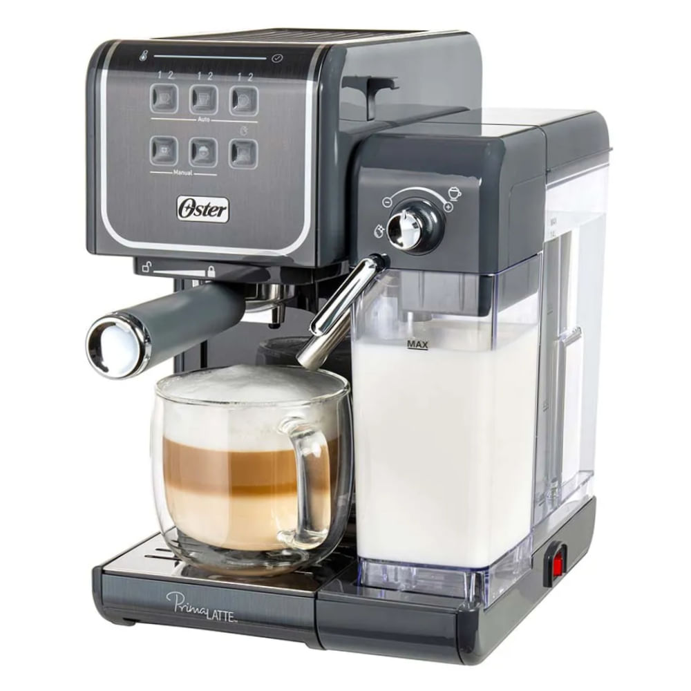 Imagen 1 del producto Cafetera Oster PrimaLatte Touch BVSTEM6801M 1170W, capacidad 1400 ml, 19 bares, negro