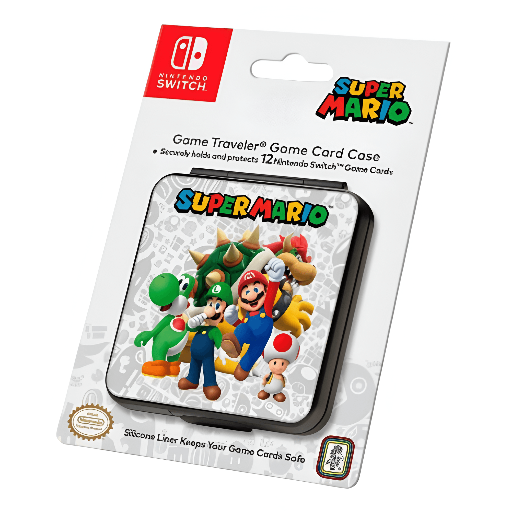 Estuche porta juegos Super Mario para Nintendo Switch, hasta 12 tarjetas micro SD