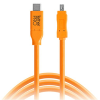 Cable Tether Tools USB 2.0 tipo C a Mini-B con 8 pines (4,6 metros)
