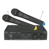 Micrófono inalámbrico Batblack BT-26DH1 UHF FIJA, receptor Base, x2 micrófonos
