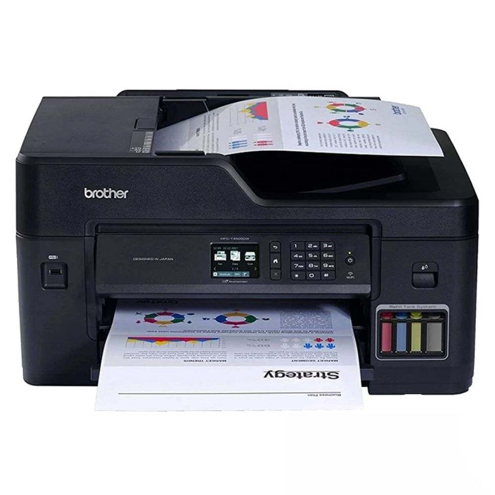 Imagen 2 del producto Impresora multifuncional Brother MFC-T4500DW, inyección de tinta, inalámbrica, Wi-Fi, con tanques recargables + 4 botellas de tinta