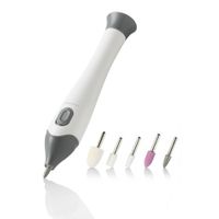 Set de manicura y pedicura Medisana MP 810, 5 puntas intercambiables, blanco