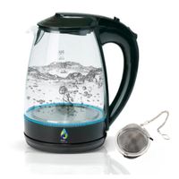 Hervidor eléctrico Waterpro 1300W, base desmontable, negro
