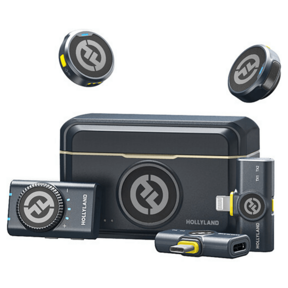 Micrófono inalámbrico Hollyland Lark M2 doble, negro