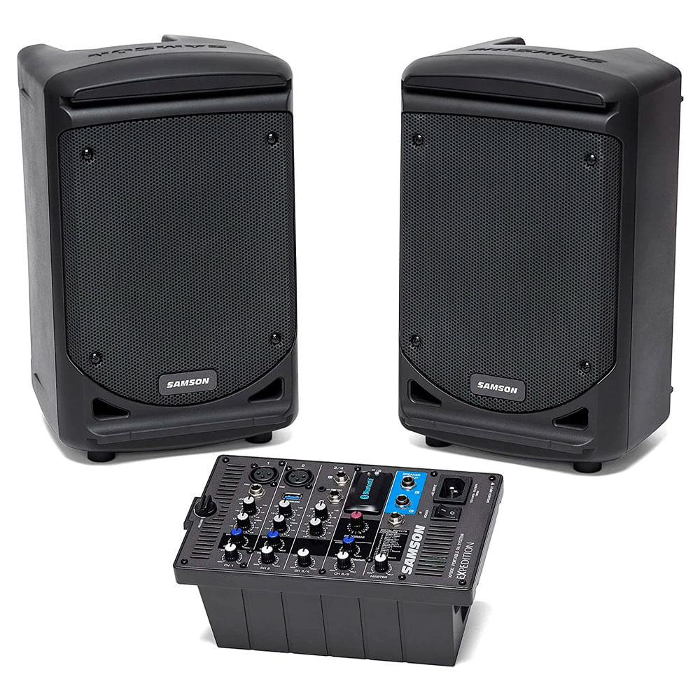 Imagen 1 del producto Pack audio Samson Expedition XP300B 300W, 16 preajustes, woofer 6"", negro