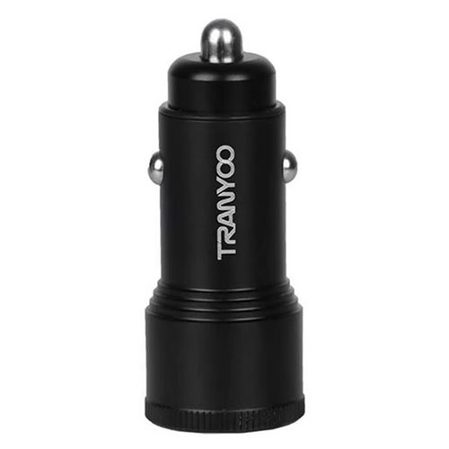 Cargador de auto 60W, 2 puertos Tipo-C, negro