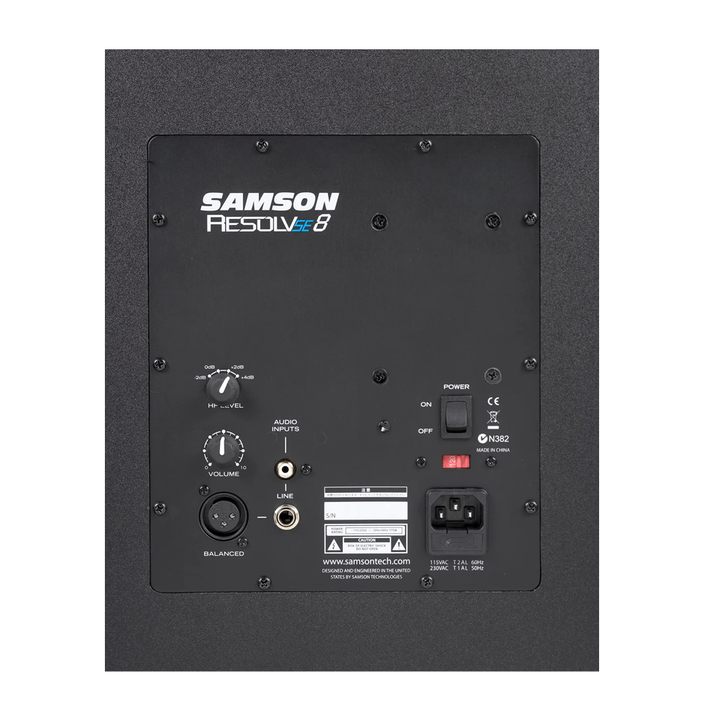 Imagen 2 del producto Monitor de estudio activo Samson Resolv SE8 8” 100W, tweeter de cúpula de seda, 40Hz a 27kHz, negro