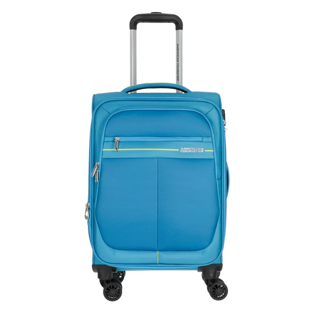 Maleta de cabina American Tourister Skyland 4 ruedas, peso 2.89kg, azul