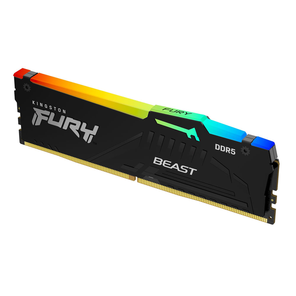 Memoria Ram Kingston Fury Beast RGB 8GB (8GBx1) DDR5, 5200MHZ, XMP3.0