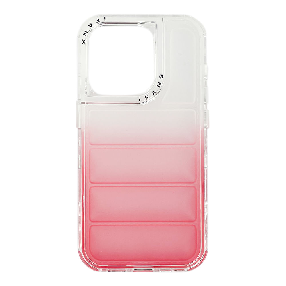 Case para iPhone 12/12 Pro, Protección 360 acabado puffer, degradado rosado