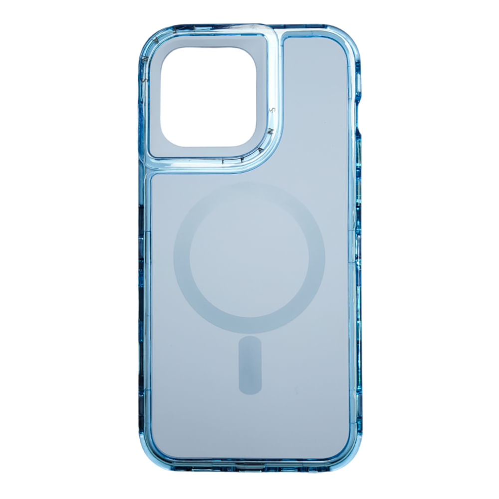 Case para iPhone 15 Pro Max, Protección 360 con Magsafe para carga inalámbrica, celeste