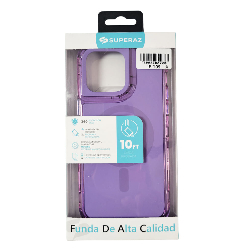 Imagen 2 del producto Case para iPhone 15 Pro Max, Protección 360 con Magsafe para carga inalámbrica, morado