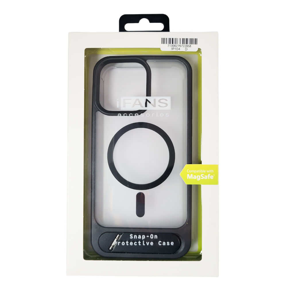 Imagen 2 del producto Case para iPhone 15 Pro Max, con Magsafe para carga inalámbrica con soporte inferior, negro