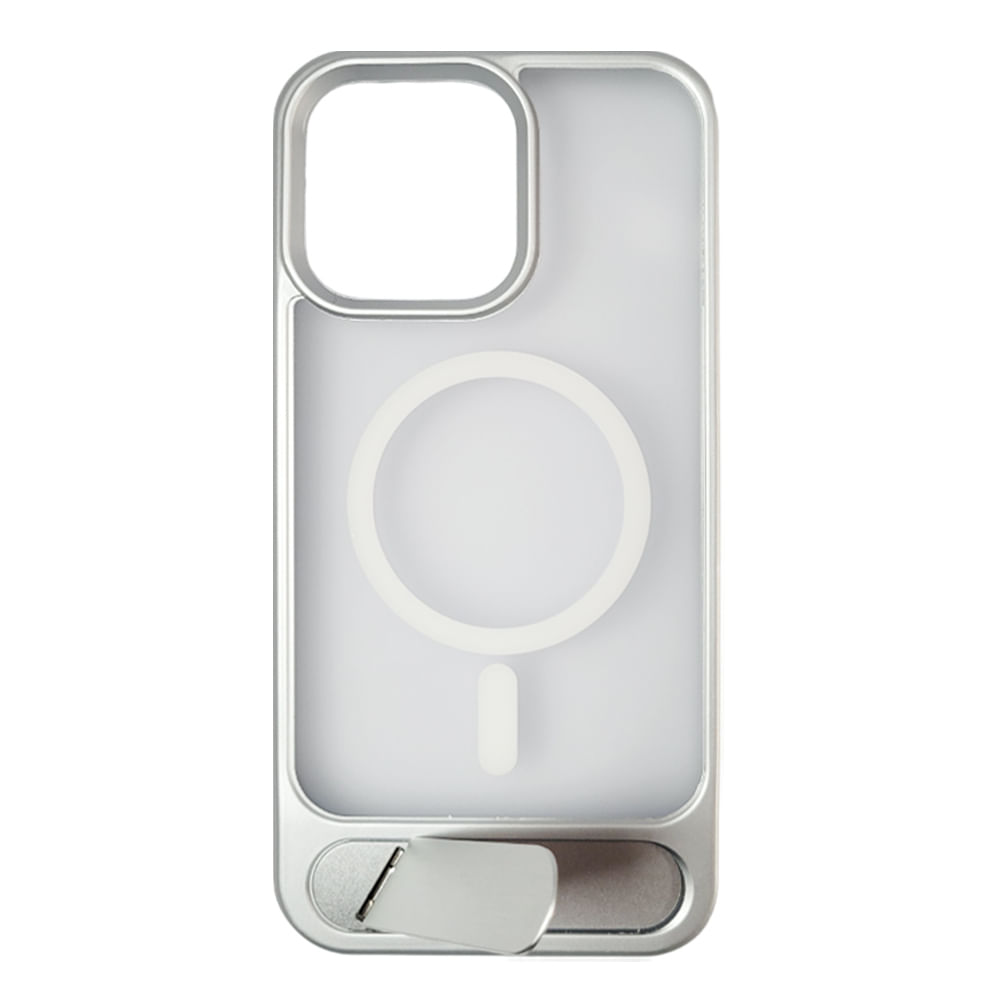 Imagen 1 del producto Case para iPhone 13/14/15, con Magsafe para carga inalámbrica con soporte inferior, blanco