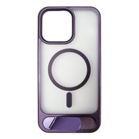 Case para iPhone 15 Pro Max, con Magsafe para carga inalámbrica con soporte inferior, morado