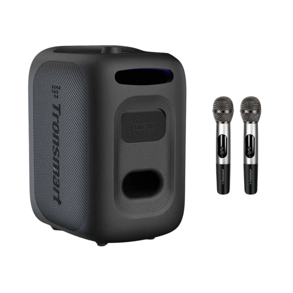 Imagen 2 del producto Parlante bluetooth Tronsmart Halo 200 120W, IPX4, luz LED, negro + 2 micrófonos