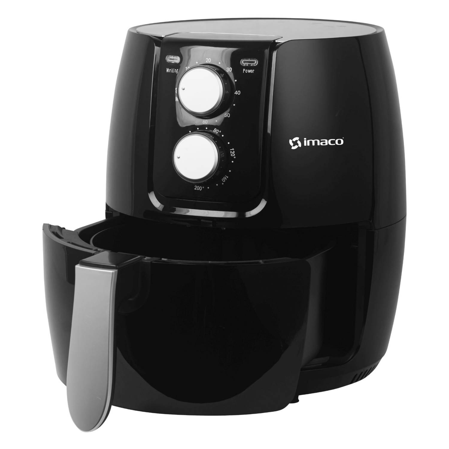 Freidora de aire Imaco AF2714 1400W, 2.6 litros, panel análogo, negro