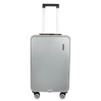Maleta de cabina Around Belgrado capacidad 35 litros, 4 ruedas dobles 360°, puerto USB, aluminio, gris