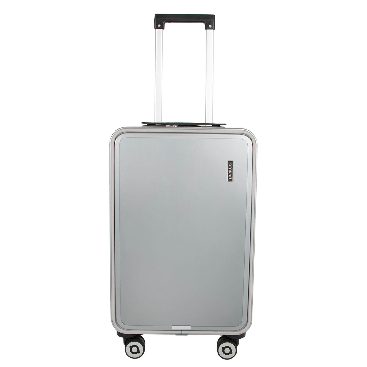 Maleta de cabina Around Belgrado capacidad 35 litros, 4 ruedas dobles 360°, puerto USB, aluminio, gris