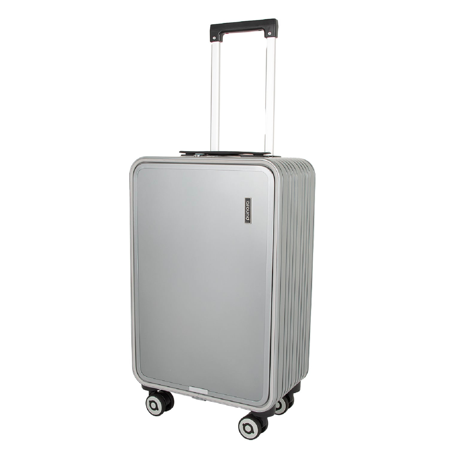 Imagen 2 del producto Maleta de cabina Around Belgrado capacidad 35 litros, 4 ruedas dobles 360°, puerto USB, aluminio, gris