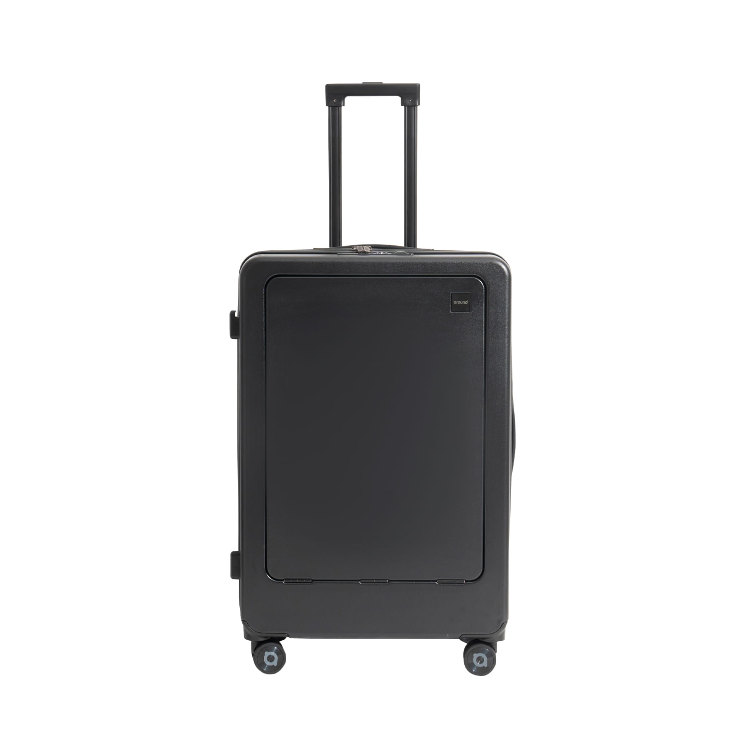 Maleta de bodega Around Atenas capacidad 70 litros, 4 ruedas dobles 360°, combinación TSA, puerto USB, policarbonato, negro