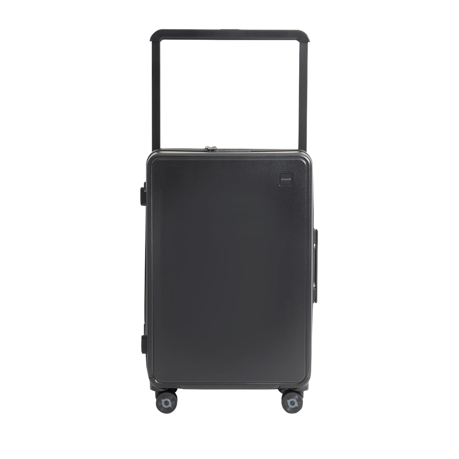 Maleta grande Around Lisboa, capacidad 72 litros, 4 ruedas dobles 360°,  policarbonato, negro