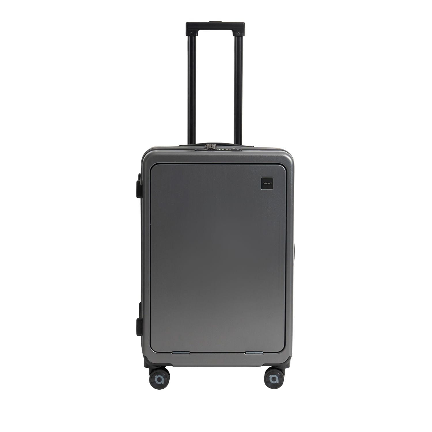 Maleta de bodega Around Canberra, capacidad 106 litros, 4 ruedas dobles 360°, combinación TSA, policarbonato, gris