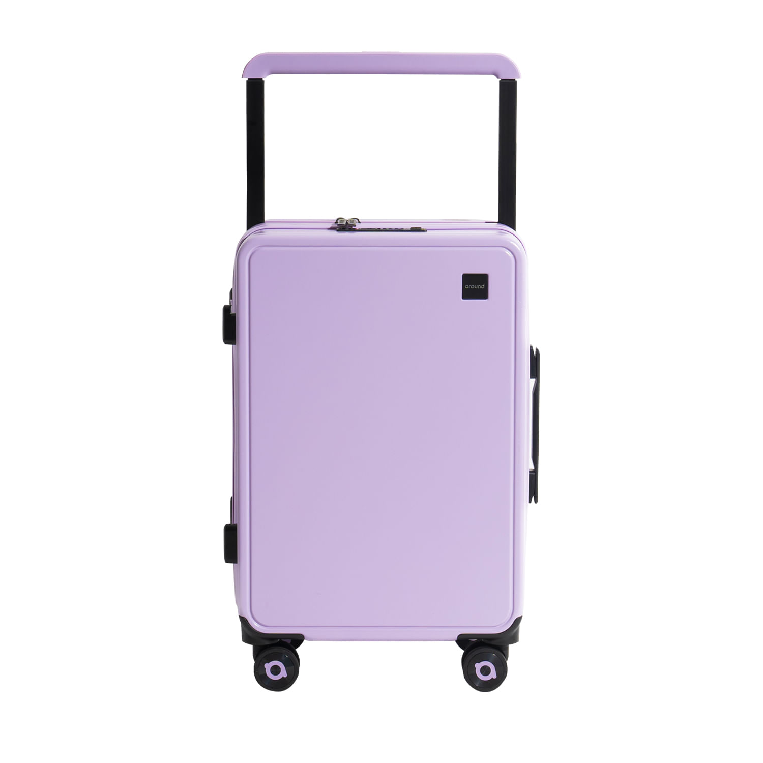 Maleta de cabina Around Lisboa, capacidad 45 litros, 4 ruedas dobles 360°, puerto USB, policarbonato, morado