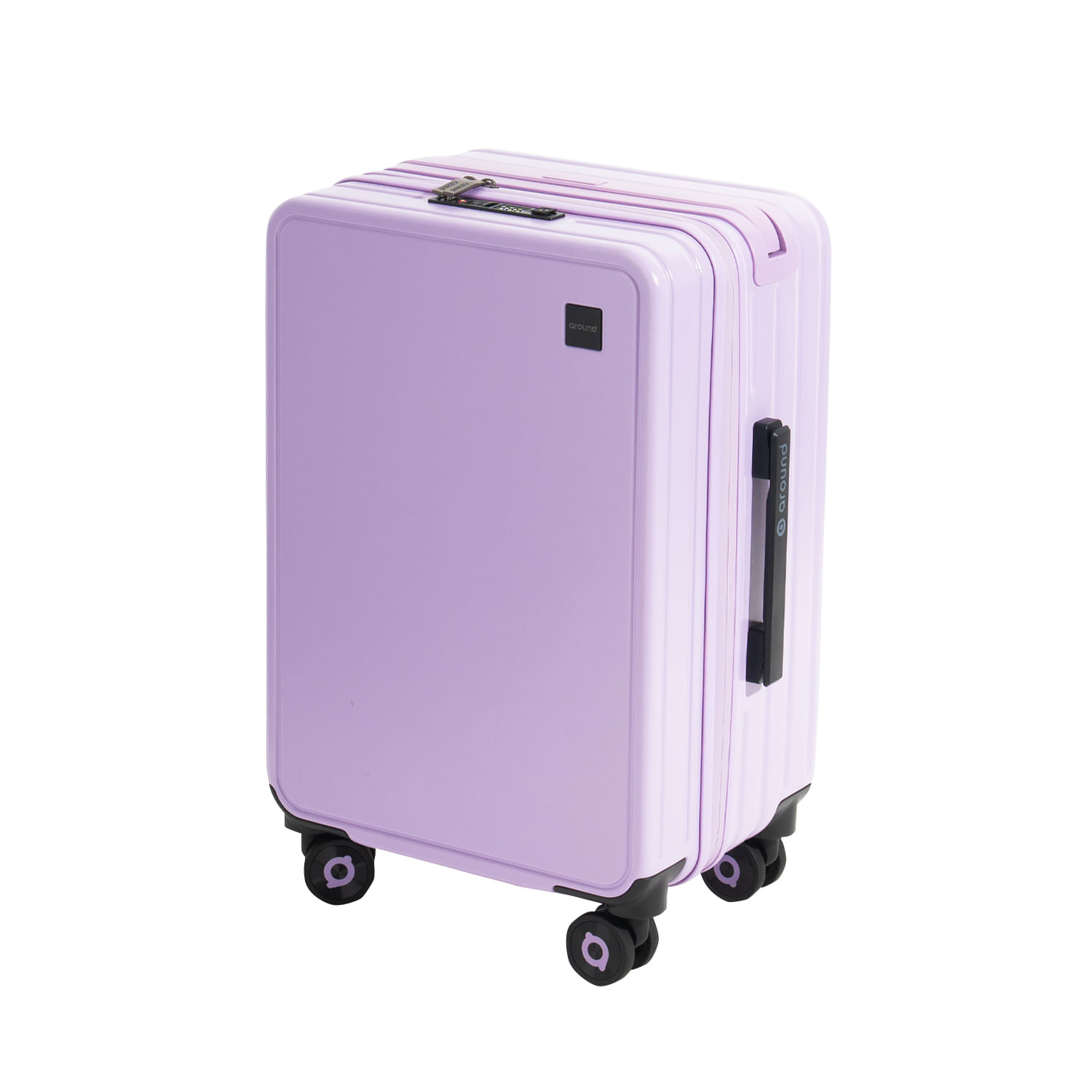Imagen 2 del producto Maleta de cabina Around Lisboa, capacidad 45 litros, 4 ruedas dobles 360°, puerto USB, policarbonato, morado