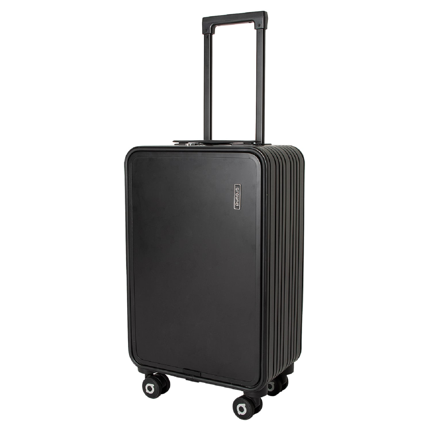 Imagen 2 del producto Maleta de cabina Around Belgrado, capacidad 35 litros, 4 ruedas dobles 360°, puerto USB, aluminio, negro