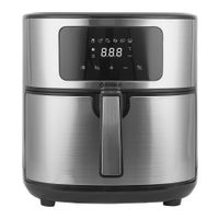 Freidora de aire Imaco AF6015D 1500W, 6 litros, panel digital, plateado
