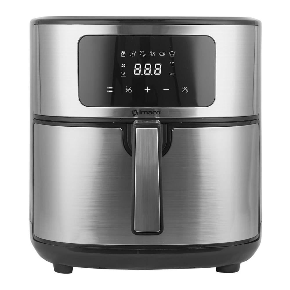 Freidora de aire Imaco AF6015D 1500W, 6 litros, panel digital, plateado