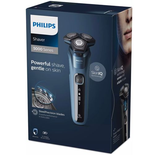 Afeitadora PHILIPS con tecnología SKIN IQ + Sensor de barba y patillero - S5880