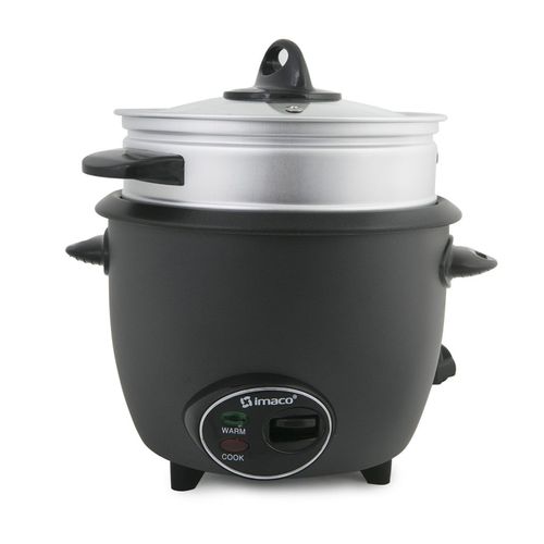 Olla arrocera Imaco RC6ES 400W, 1.2 litros, con vaporera, negro