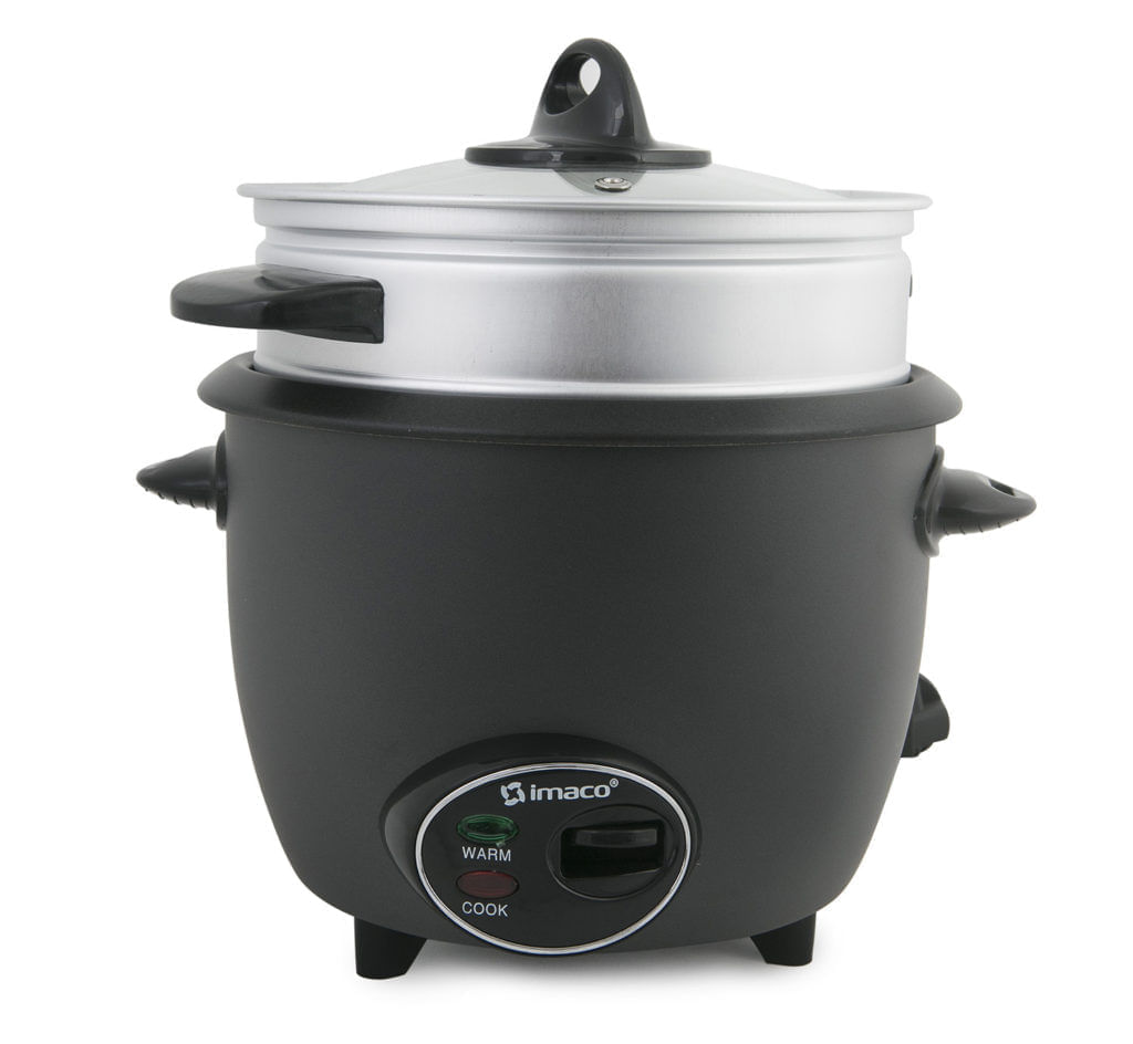 Olla arrocera Imaco RC6ES 400W, 1.2 litros, con vaporera, negro