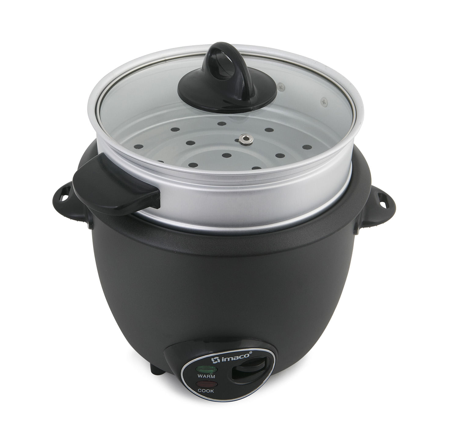 Imagen 2 del producto Olla arrocera Imaco RC6ES 400W, 1.2 litros, con vaporera, negro