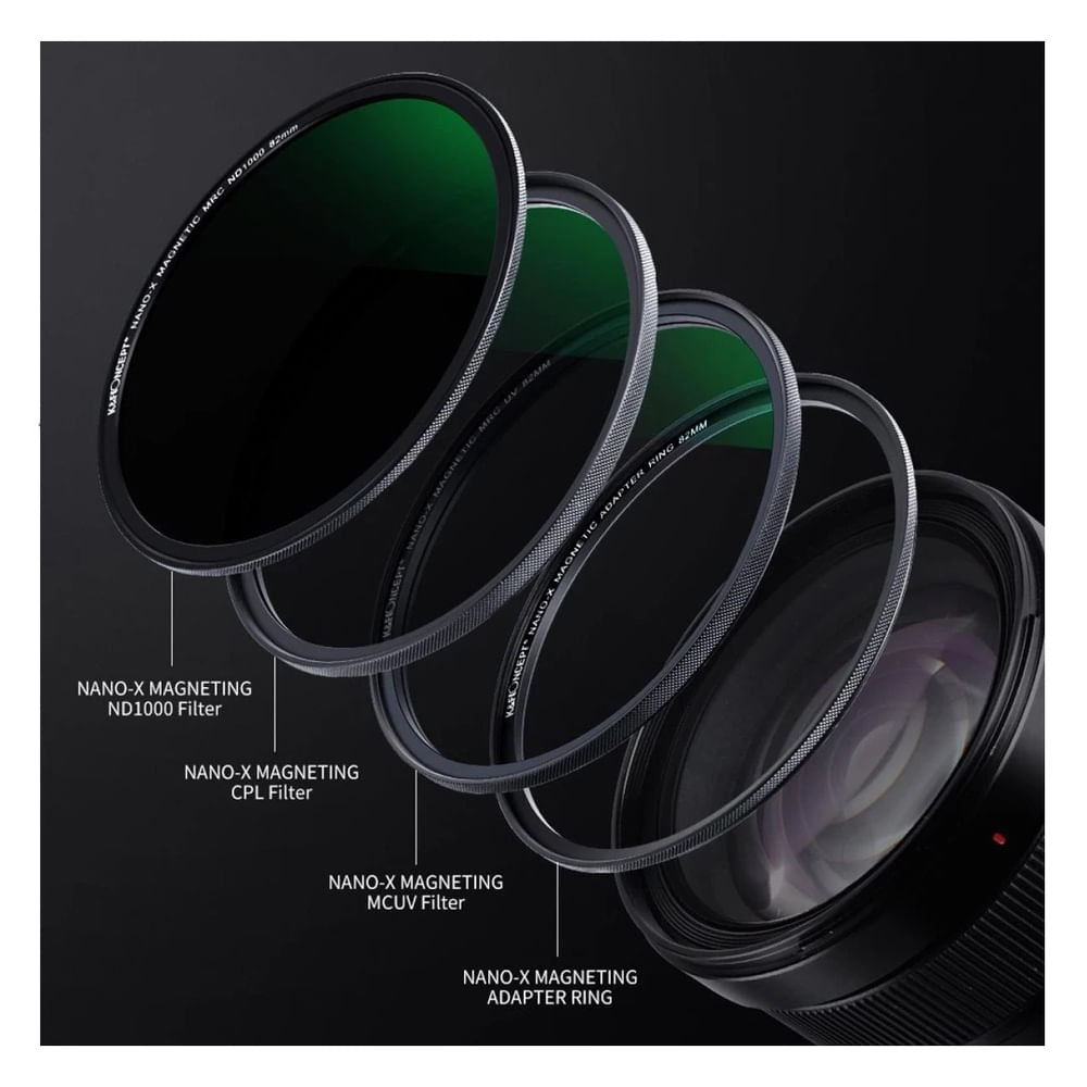 Imagen 2 del producto Filtro  K&F Concept Magnetic 3en1 Kit  UV+CPL+ND1000+Estu-46mm Sku2121