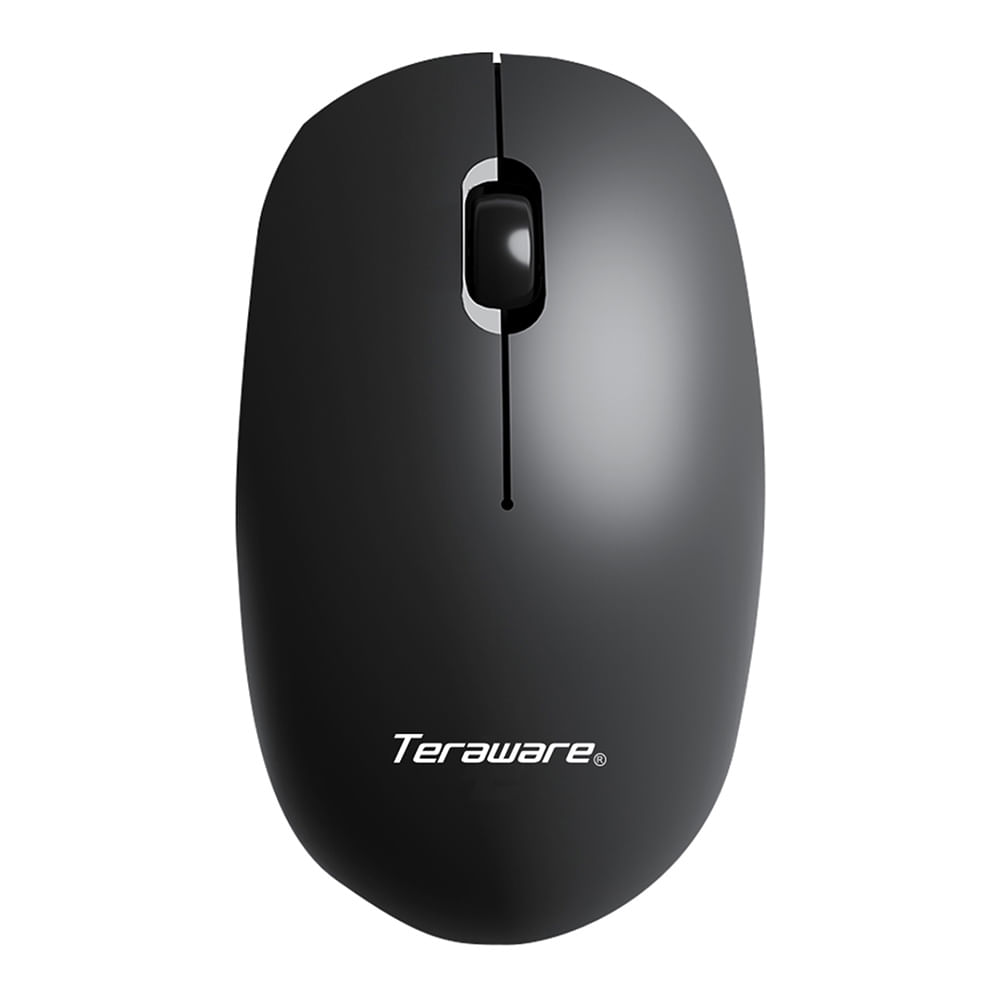 Mouse inalámbrico Teraware MO-297W-B 1600dpi, bluetooth, 4 botones, receptor 2.4Ghz, recargable, negro
