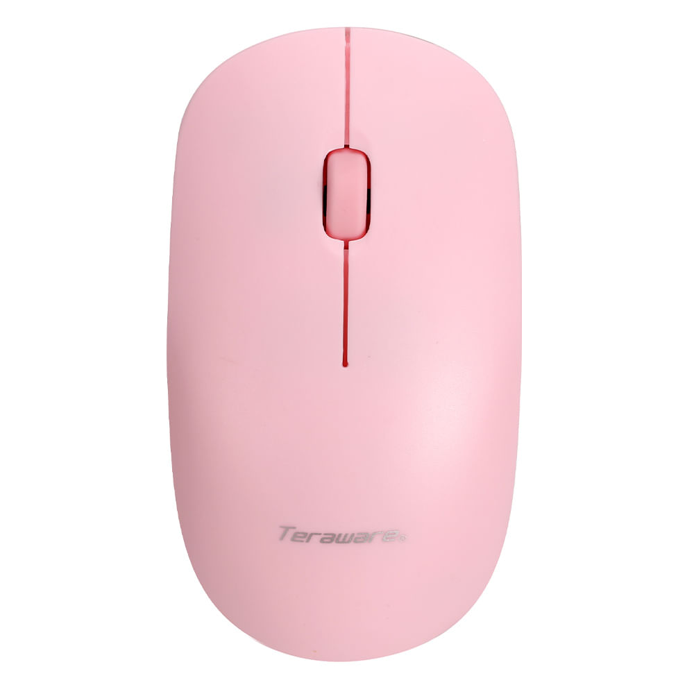 Mouse inalámbrico Coolbox Teraware MO-297W-B 1600dpi, bluetooth, 4 botones, receptor 2.4Ghz, recargable, rosado