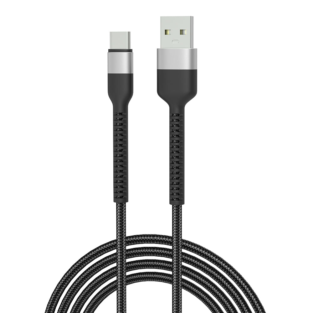 Cable Micro USB A USB, 1m, 12W, Trenzado, Negro