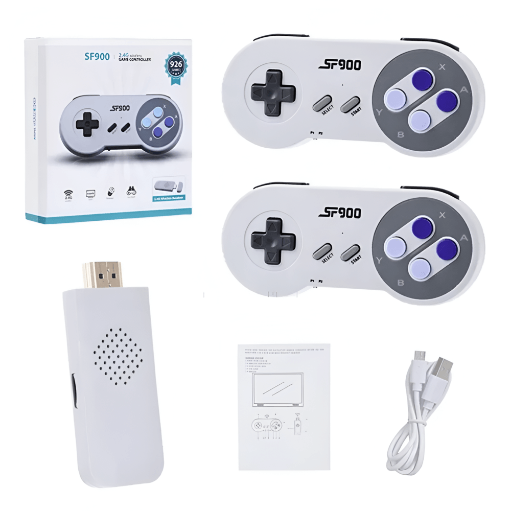 Consola de Videojuegos para TV Portatil Retro, 5000 Juegos, 4K HD SF900