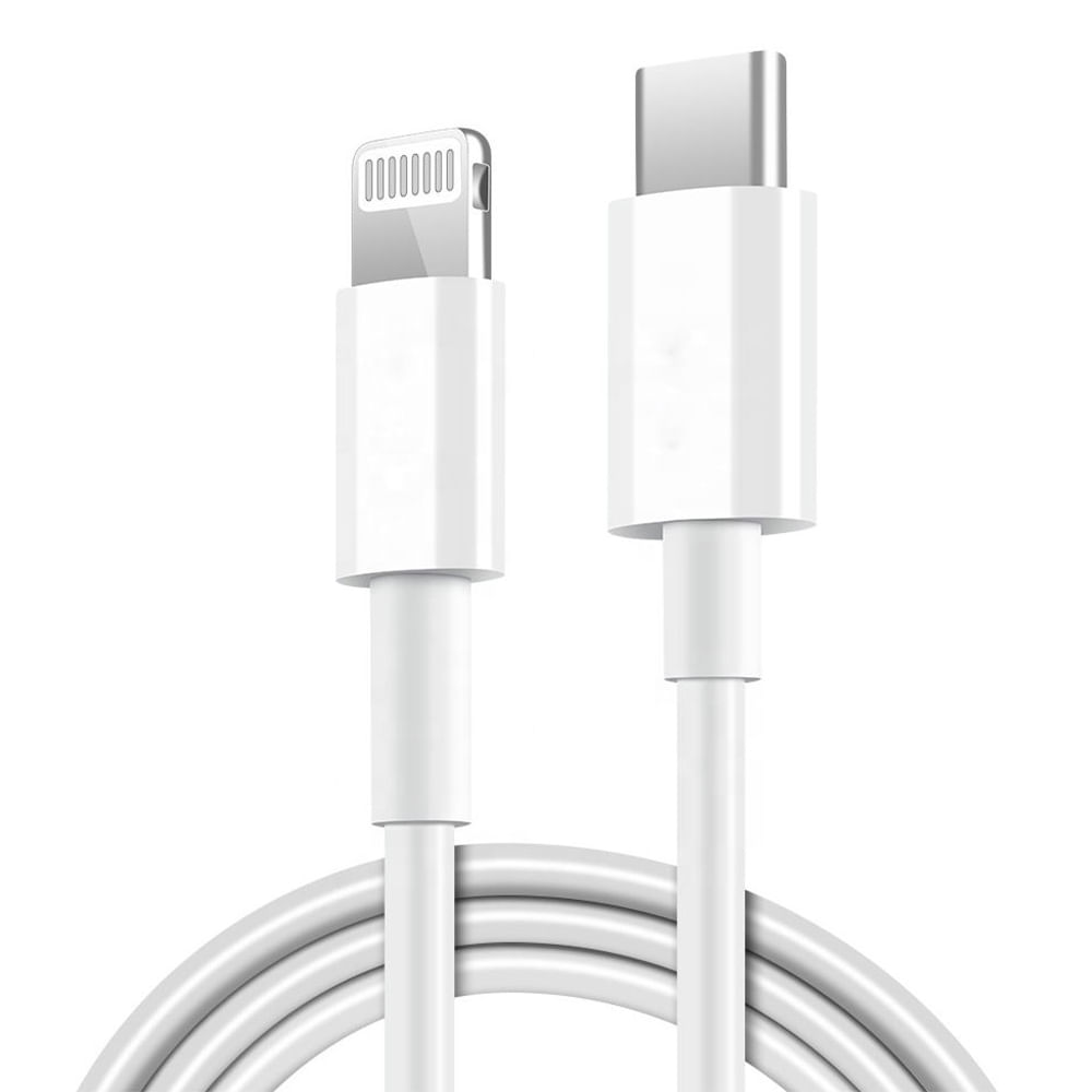 Cable Lightning A Tipo-C, 1m, 27W, Mfi, Tpe, Blanco