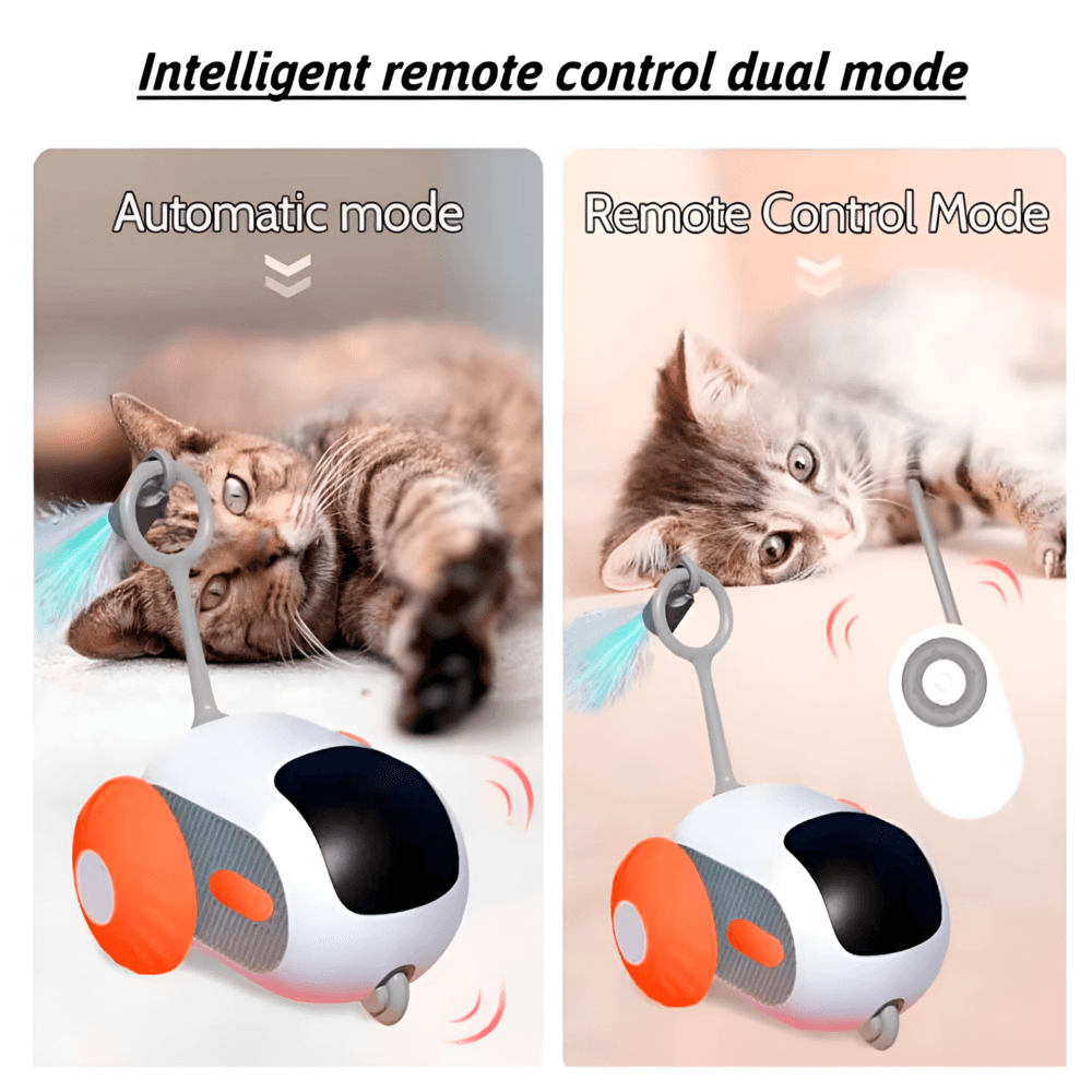 Imagen 2 del producto Juguete para gatos carro con control remoto pluma, blanco