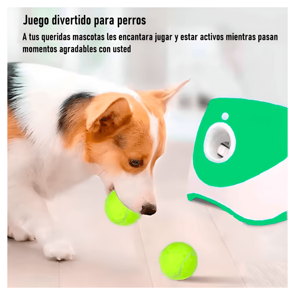 Imagen 2 del producto Lanzador Automático de Pelotas para Perros Incluye 3 Pelotas, Inalámbrico Verde